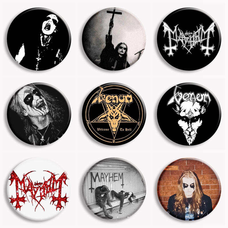 Vintage Collectible Buttons - Rock Mayhem Band Zachte Knop Pin