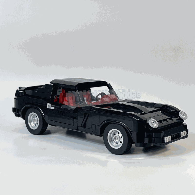Vintage Collectible Figures - 1009-delige zwarte klassieke vintage muscle sportsautomodel,