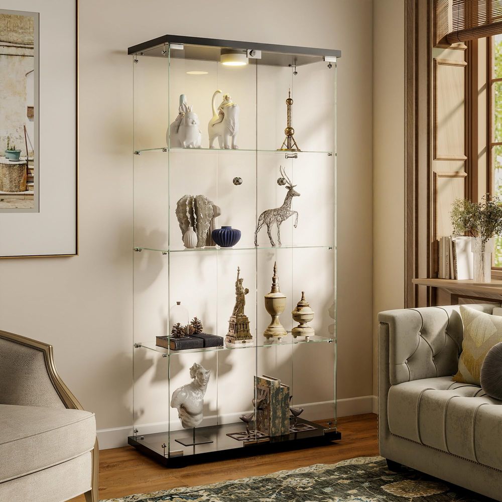 Vitrinekast met LED-verlichtin - Collectible & Vintage Dolls For Halloween recensie en prijs