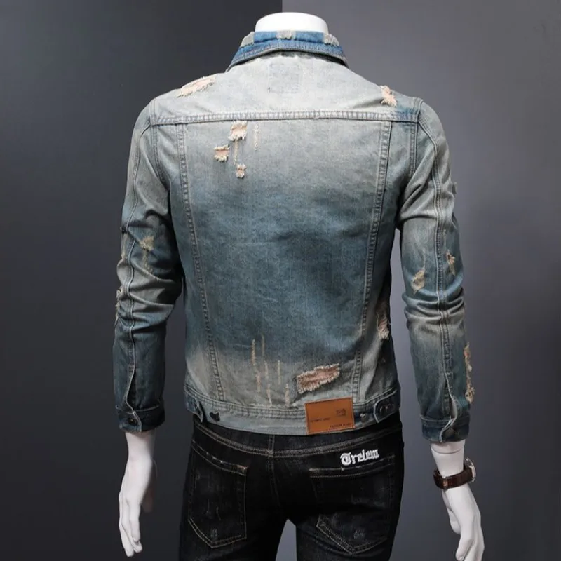 Gewatteerde denim jassen man w - Vintage Collectible Buttons recensie en prijs