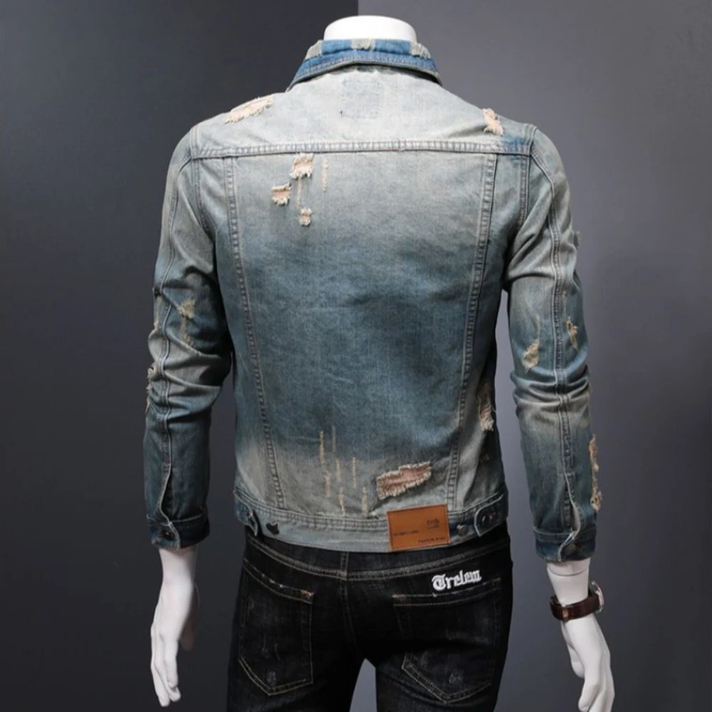Gewatteerde denim jassen man w - Vintage Collectible Buttons recensie en prijs