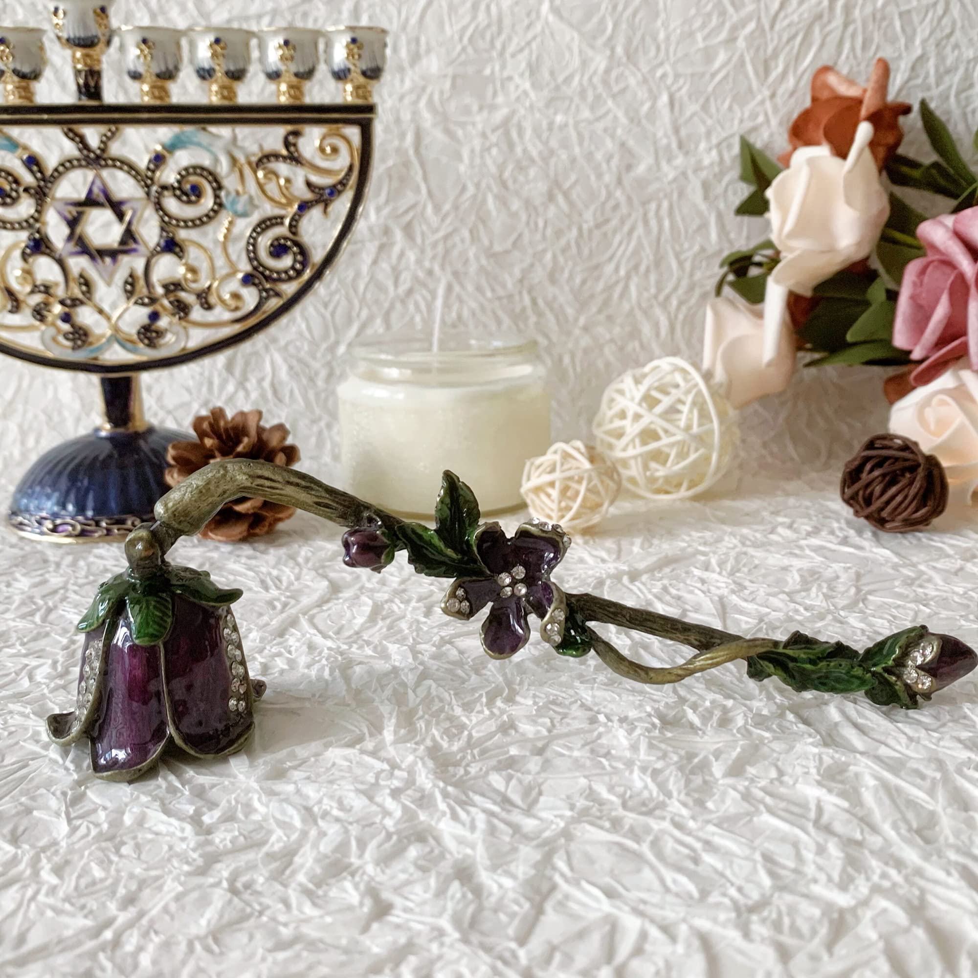 Luxe Menorah Kaarsdover met Bl - Collectible & Vintage Dolls For Halloween recensie en prijs