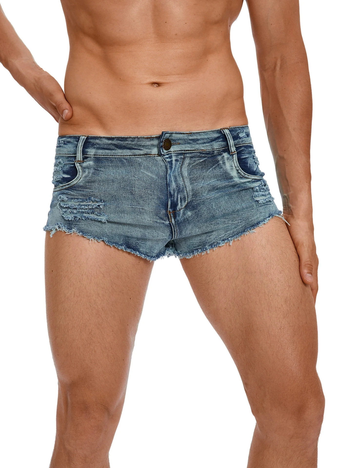 Heren jeansshorts met lage tai - Vintage Collectible Buttons recensie en prijs